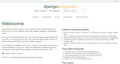 Desktop Screenshot of djangosnippets.org