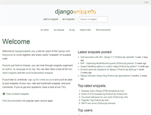 Tablet Screenshot of djangosnippets.org